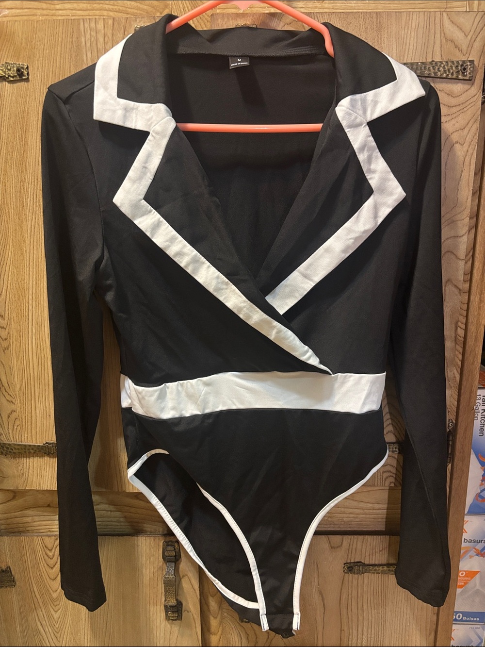 Shein black long-sleeve bodysuit size M new